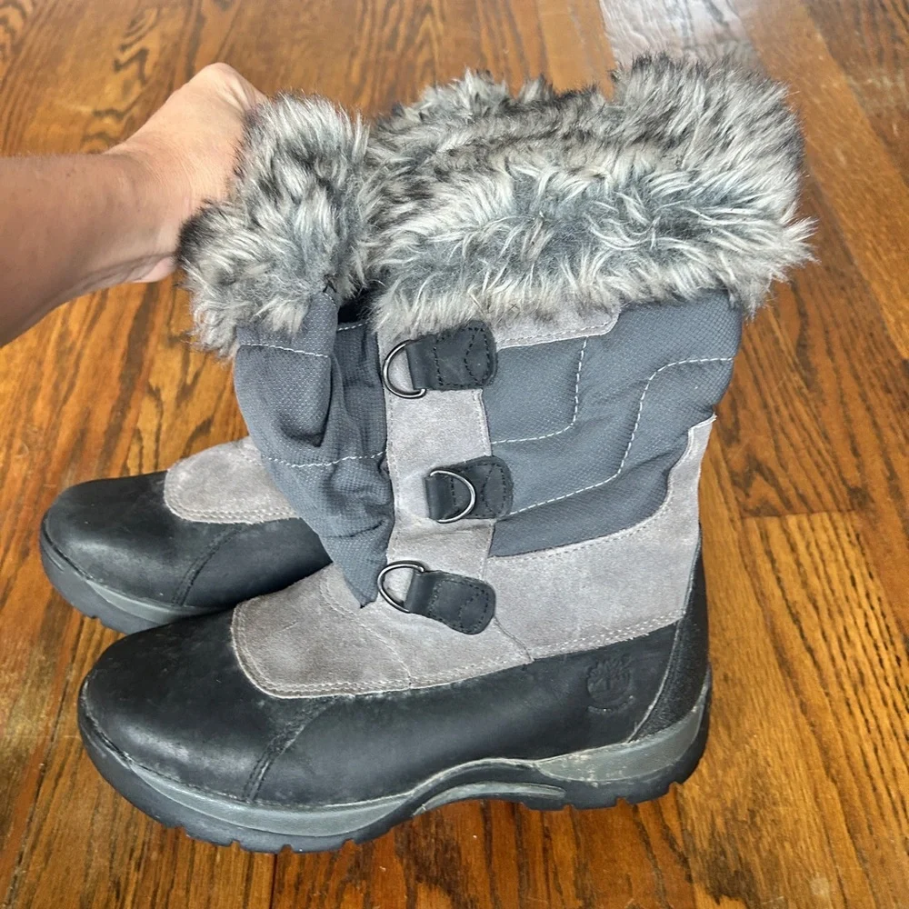 Timberland 6199R Blizzard Waterproof snow fur Boot Girls 3.5 womens 5.5 kids